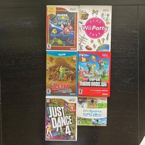 Wii 6-Game Bundle - ZELDA THE WINDWAKER, SUPER MARIO GALAXY, Wii PARTY . . .